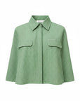 PHASELIS GREEN GINGHAM CAPE