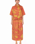 CONIC SKIRT WITH FLORAL PATTERN
