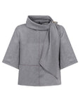 LİLYUM GREY BLOUSE WITH BUCKLE DETAIL