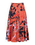 FLORAL PATTERN SKIRT WITH PLEATS