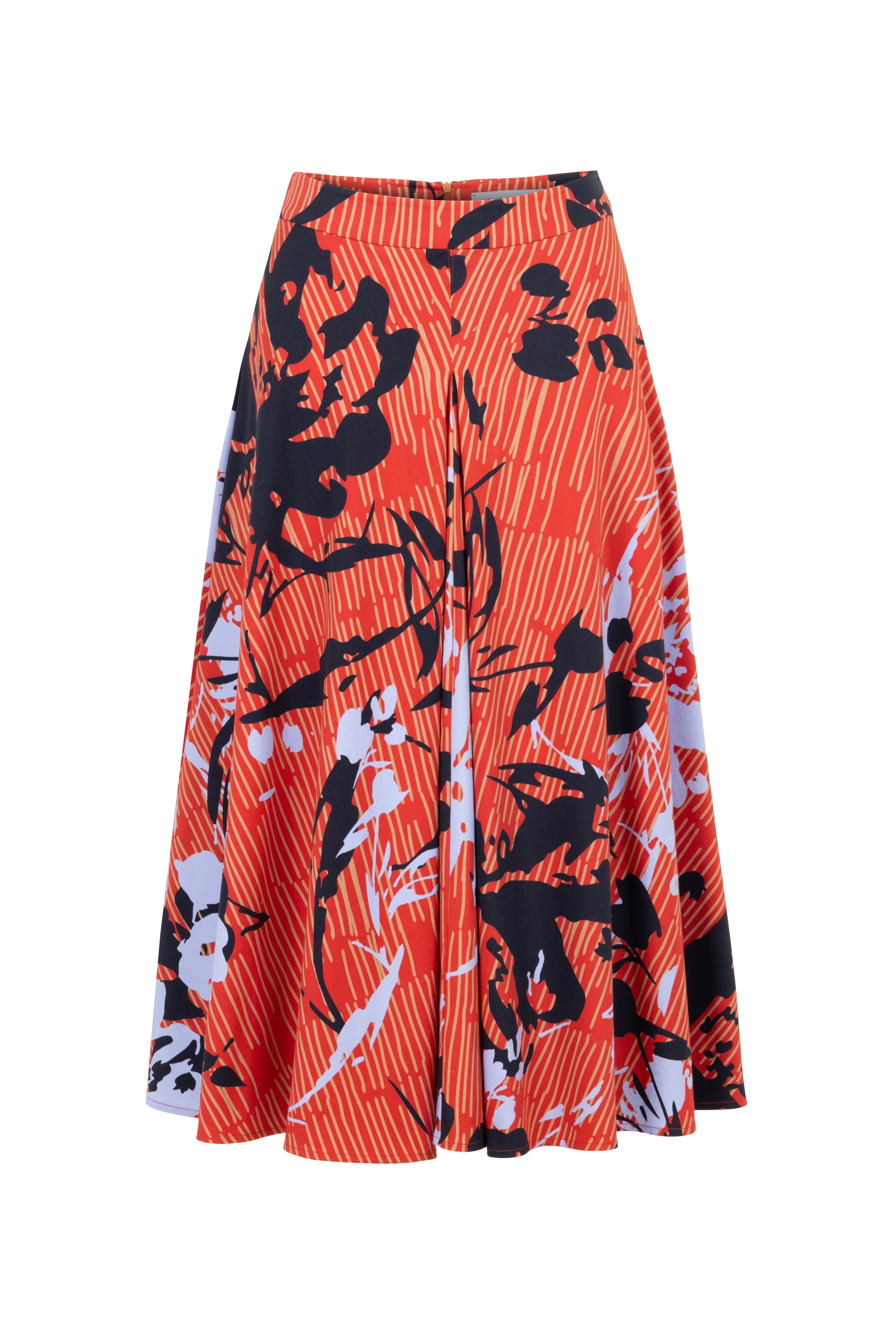 FLORAL SKIRT WITH PLEATS