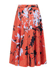 FLORAL PATTERN SKIRT WITH PLEATS