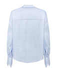SATIN BLUE POLKA DOT FREZYA SHIRT
