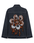 DENIM JACKET WITH FLOWER EMBROIDERY