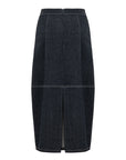 NAVY DENIM CONIC SKIRT