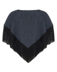 FRINGED DETAILED DENIM SALKIM BLOUSE