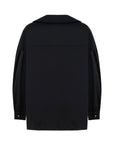BLACK PETUNYA SHIRT WITH BEADED ZIP DETAIL