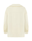 BUTTER YELLOW PETUNYA SHIRT WITH BEADED ZIP DETAIL