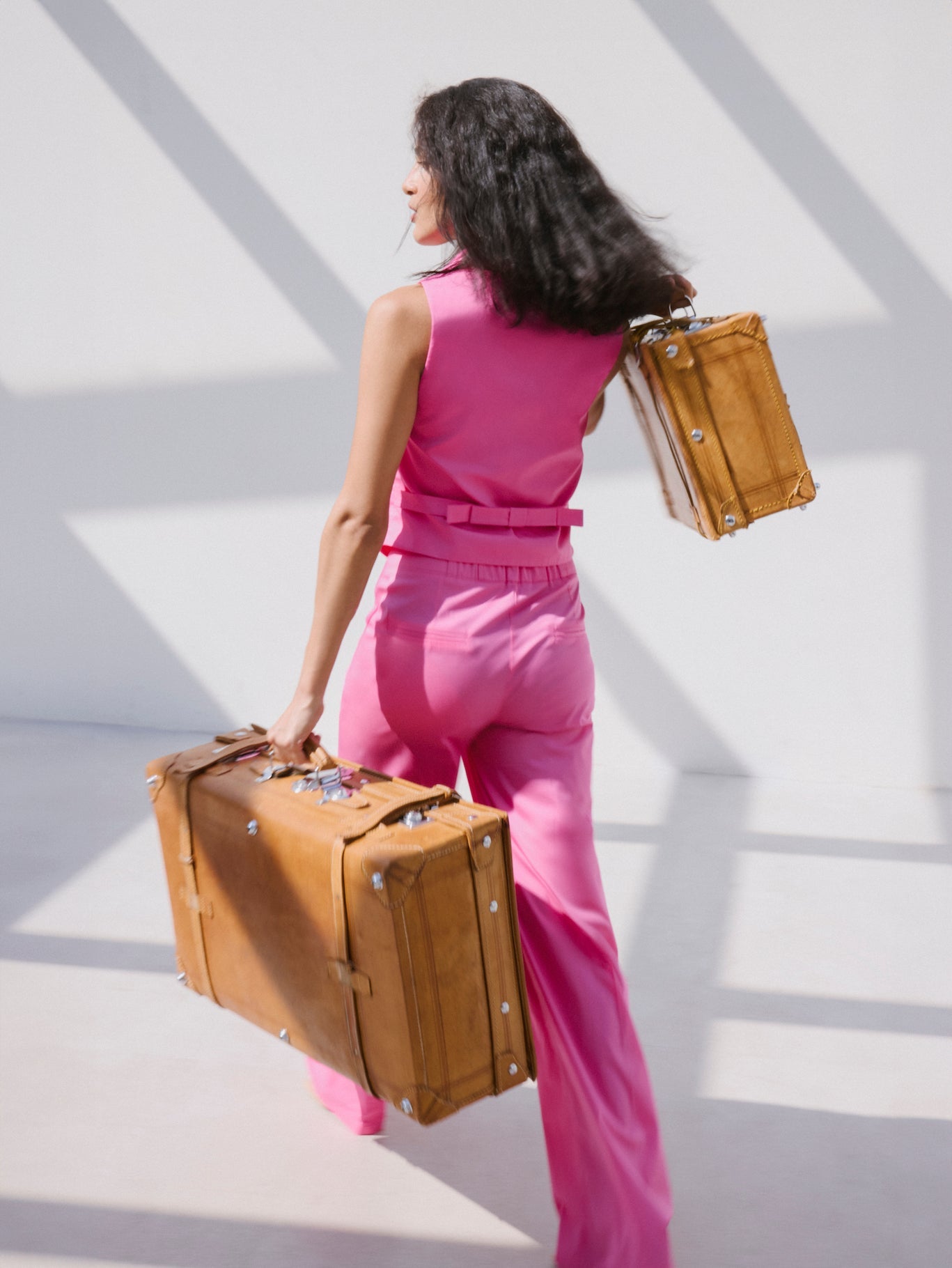 PINK WIDE LEG PANTS