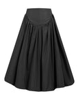 BLACK TAFFETTA BALLOON SKIRT