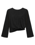 ASMA OPEN-BACK BLACK BLOUSE
