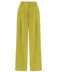 CLASSIC OLIVE PLEATED PANTS