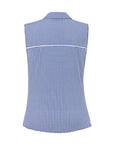 GINGHAM LIPARI BLOUSE WITH TOPSTICHING DETAIL