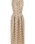 SLEEVELESS BALLOON DRESS WITH HEART MOTIFS