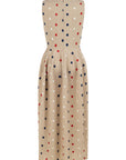 SLEEVELESS BALLOON DRESS WITH HEART MOTIFS