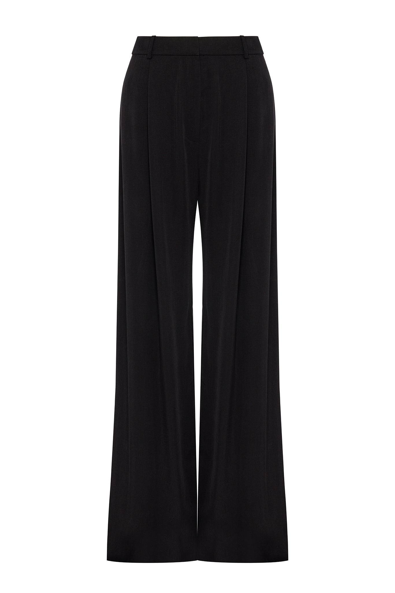 CLASSIC BLACK PLEATED PANTS