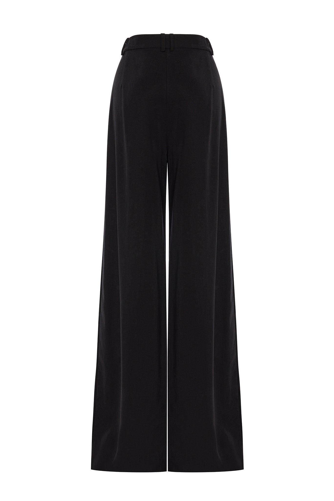CLASSIC BLACK PLEATED PANTS