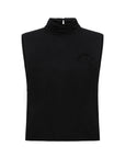 BLACK LALE BLOUSE WITH DRAPED NECKLINE