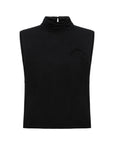 BLACK LALE BLOUSE WITH DRAPED NECKLINE
