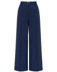 WIDE LEG INDIGO PANTS