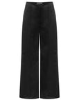 WIDE LEG BELTLESS SATIN PANTS