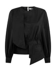 İNKA BLACK ASYMMETRIC BLOUSE