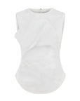 WHITE ZAMBAK BLOUSE WITH PLEATED WAIST
