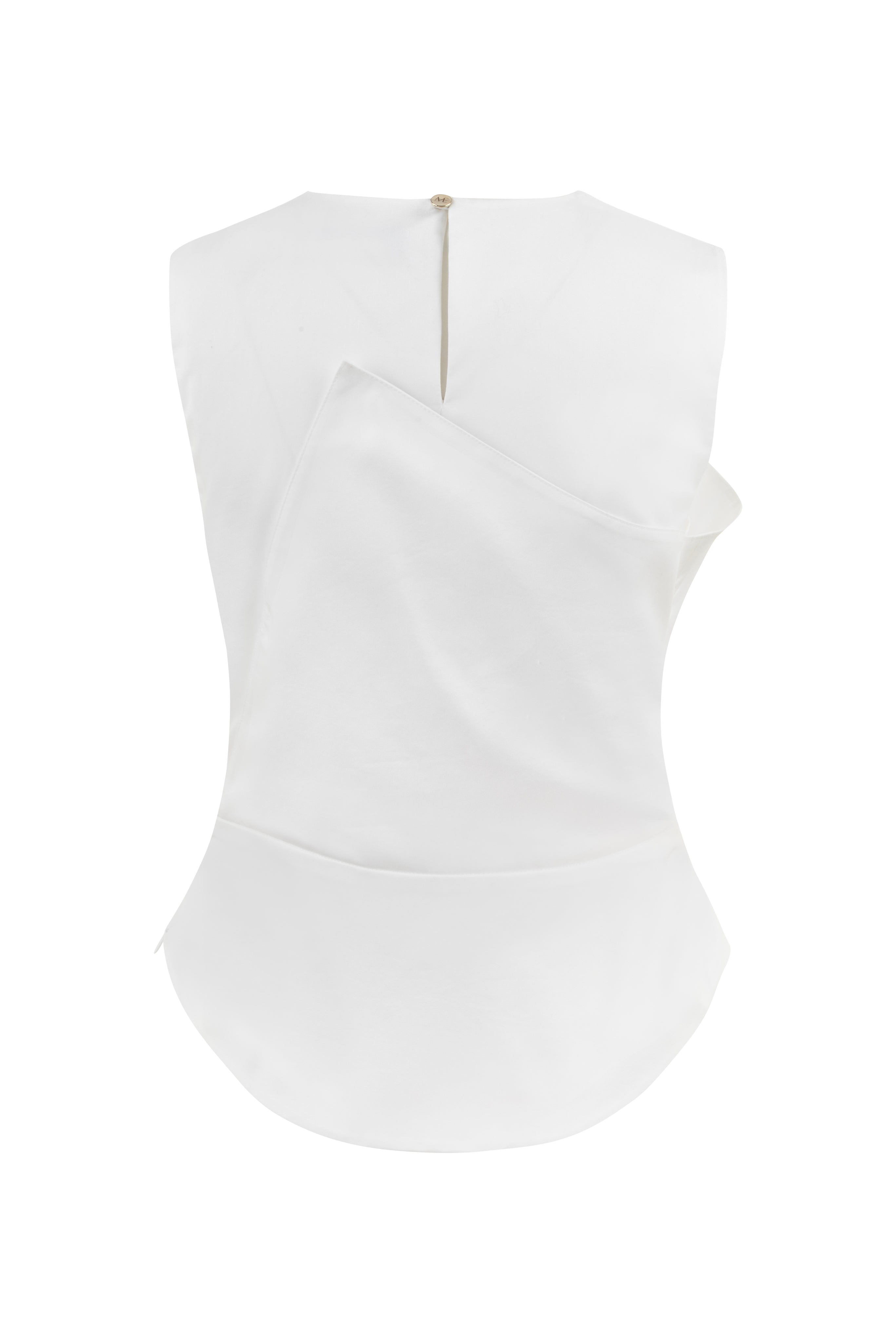 WHITE ZAMBAK BLOUSE WITH PLEATED WAIST