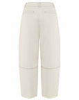 WHITE DENIM CONIC PANTS