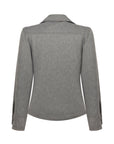 GREY GABARDINE OVERSHIRT