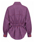 ORANGE AND BLUE BROCADE JACKET