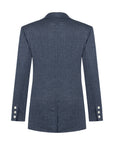 NAVY BLUE STRIPED DENIM JACKET