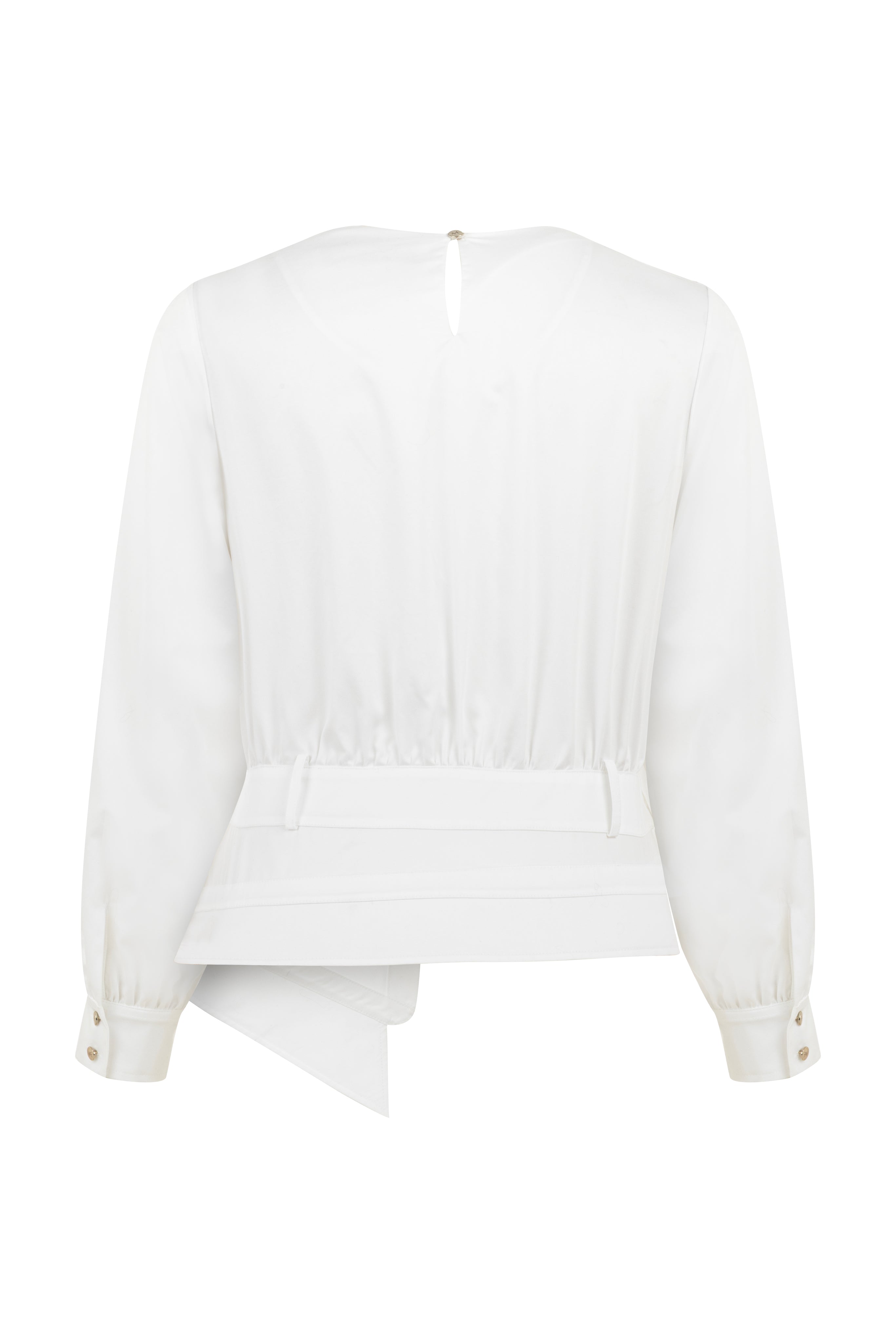 İNKA WHITE ASYMMETRIC BLOUSE