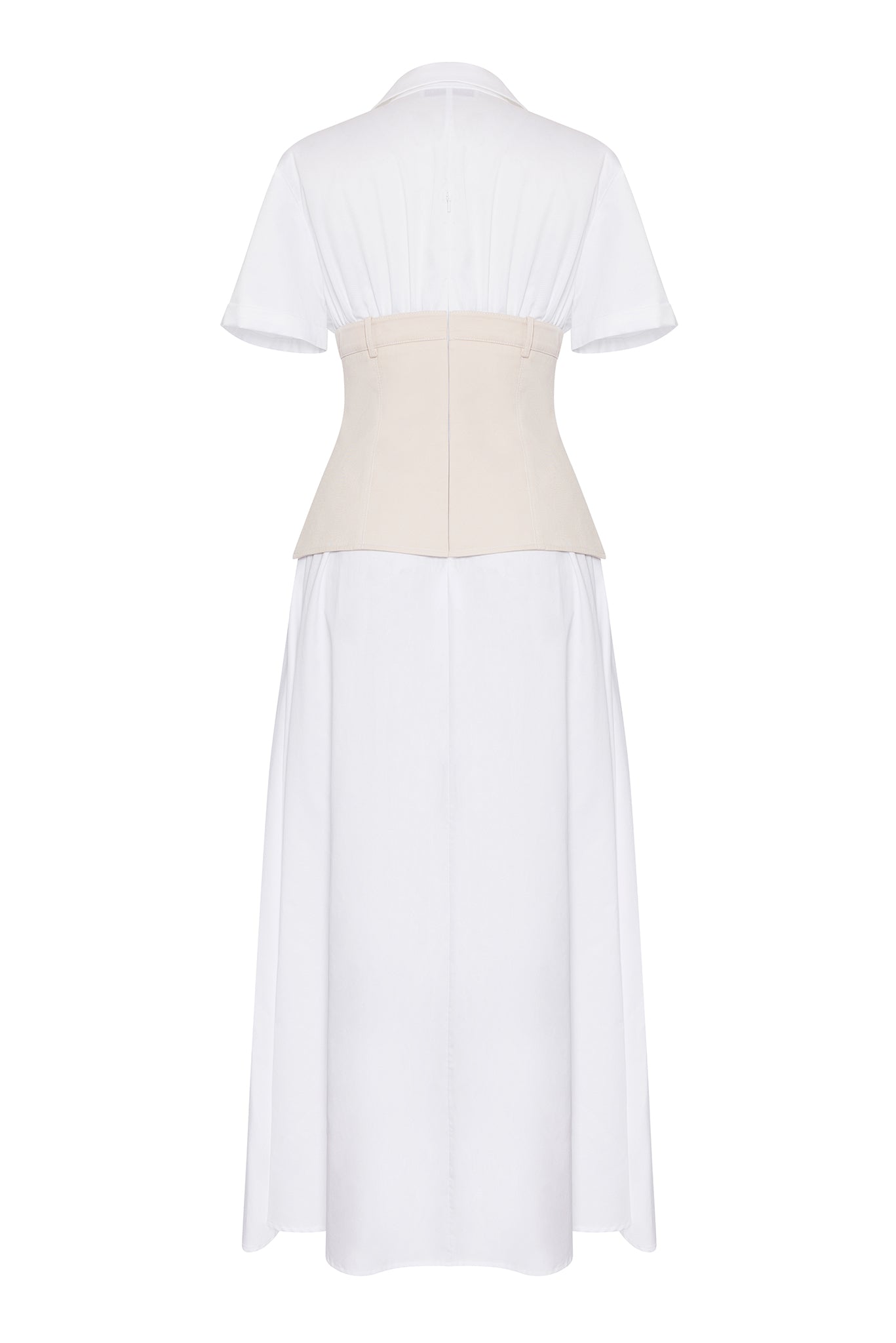 CORSET SHIRTDRESS WITH ZIPPER DETAILS