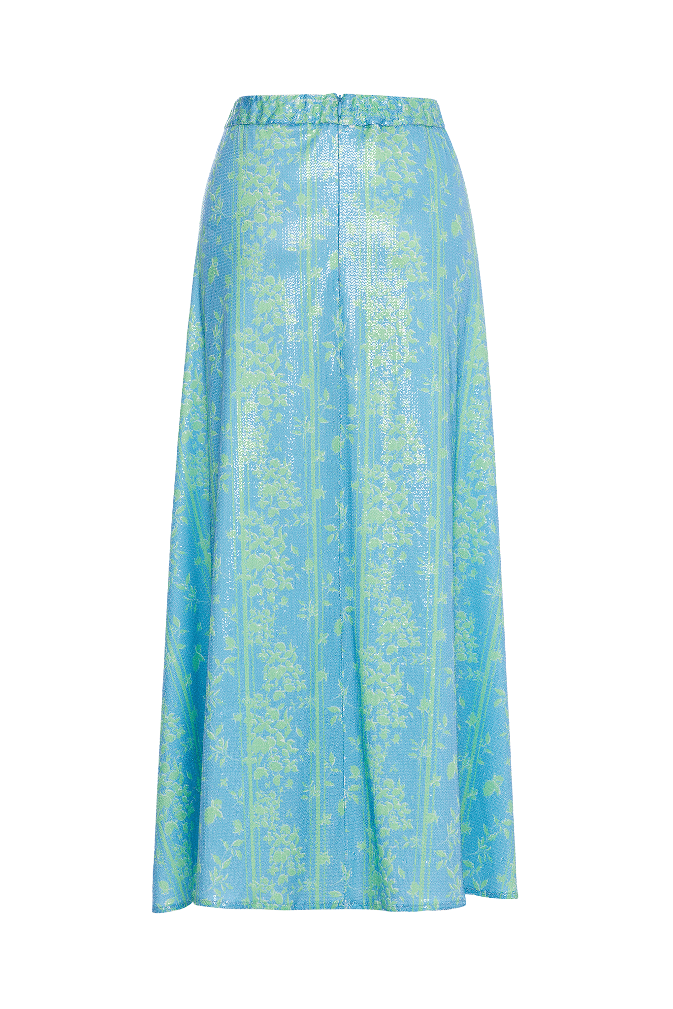 SEQUIN SKIRT WITH PLEATS AND ELASTICATED WAISTBAND