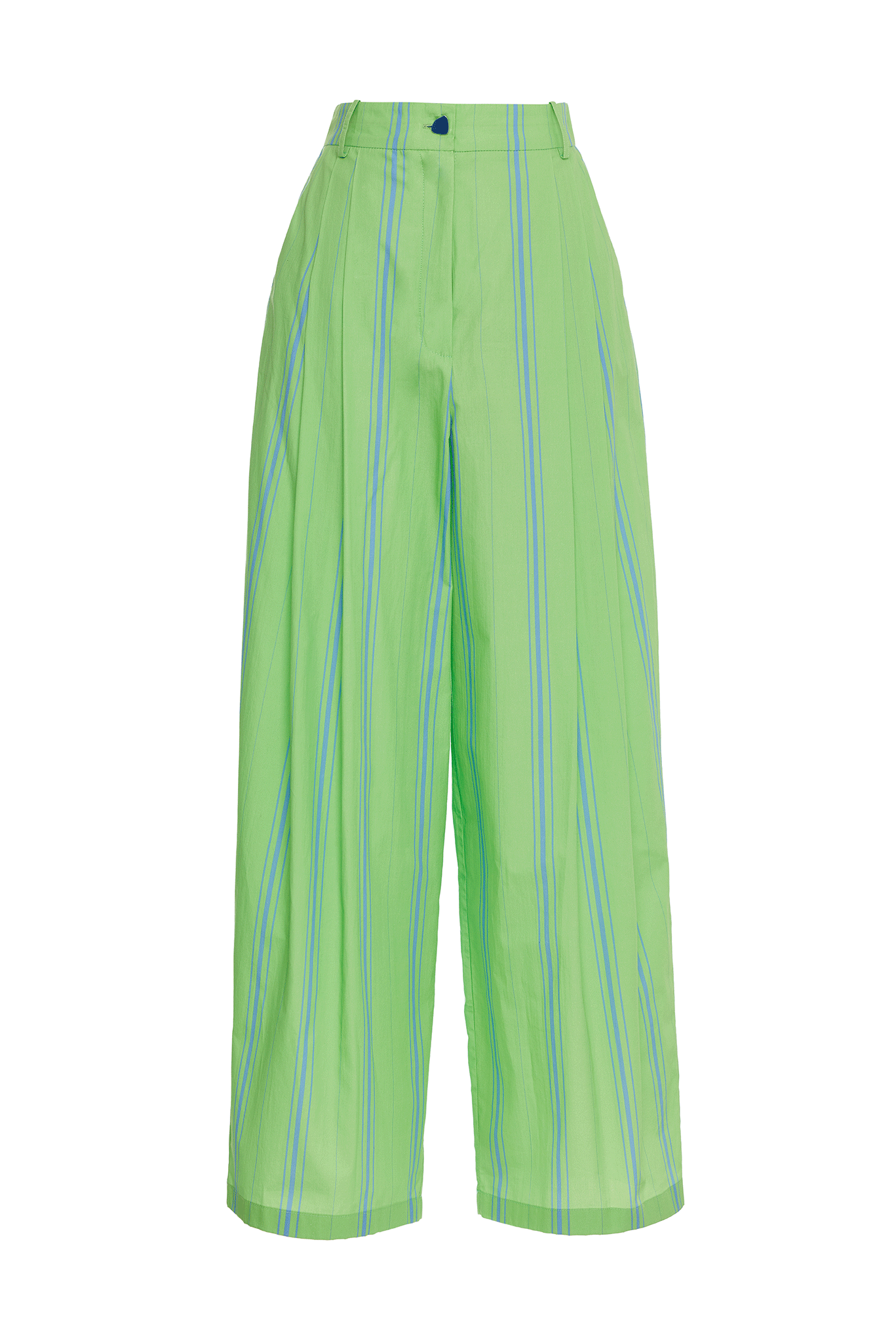 WIDE LEG STRIPED PANTS WITH PLEATS