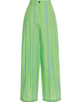 ULTRA WIDE LEG STRIPED PANTS WITH PLEATS