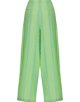 ULTRA WIDE LEG STRIPED PANTS WITH PLEATS