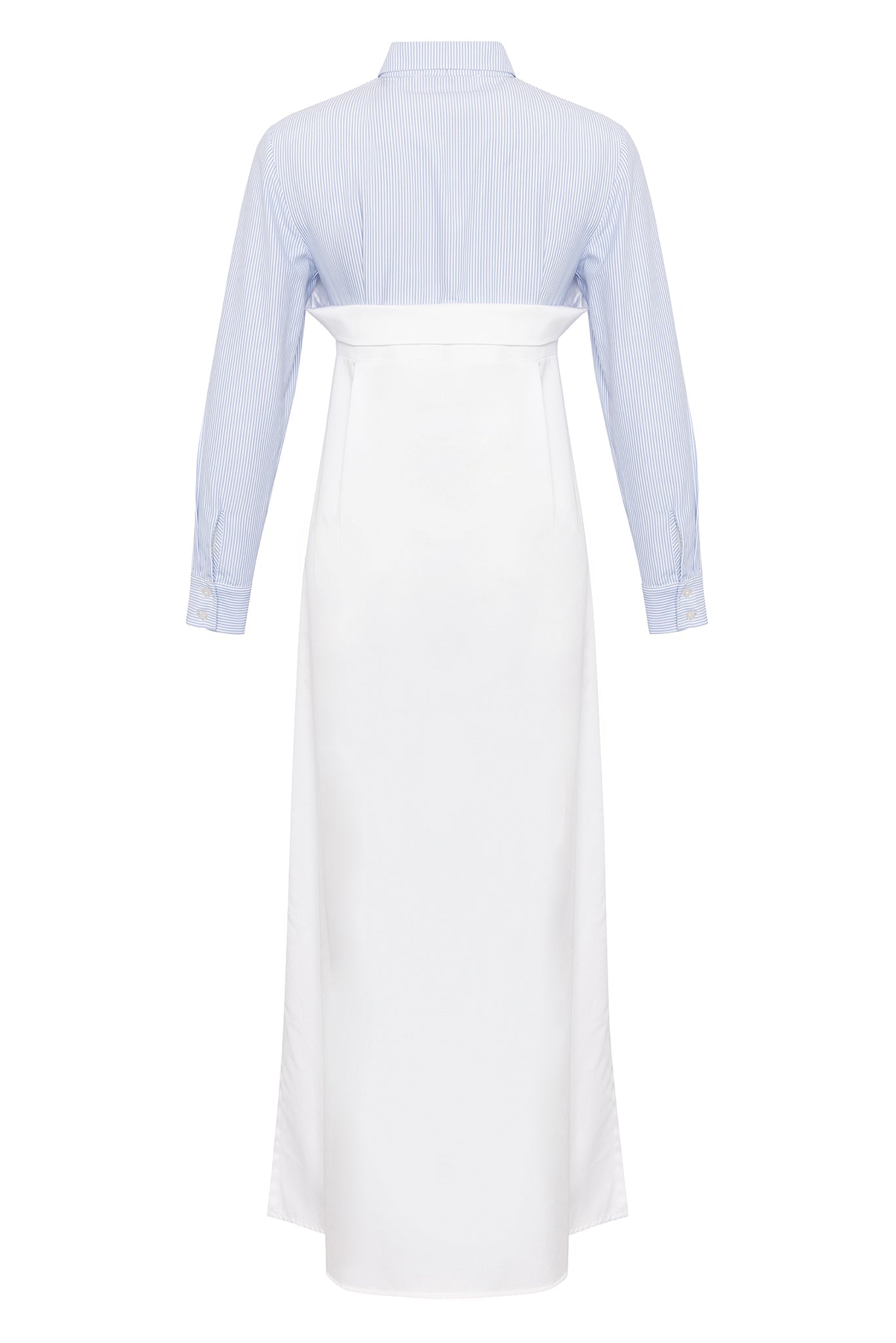 LAYERED MIDI SHIRTDRESS WITH BUTTON UP FASTENINGS