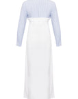 LAYERED MIDI SHIRTDRESS WITH BUTTON UP FASTENINGS