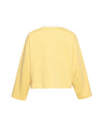YELLOW STRIPED PRINTED SWEATSHIRT