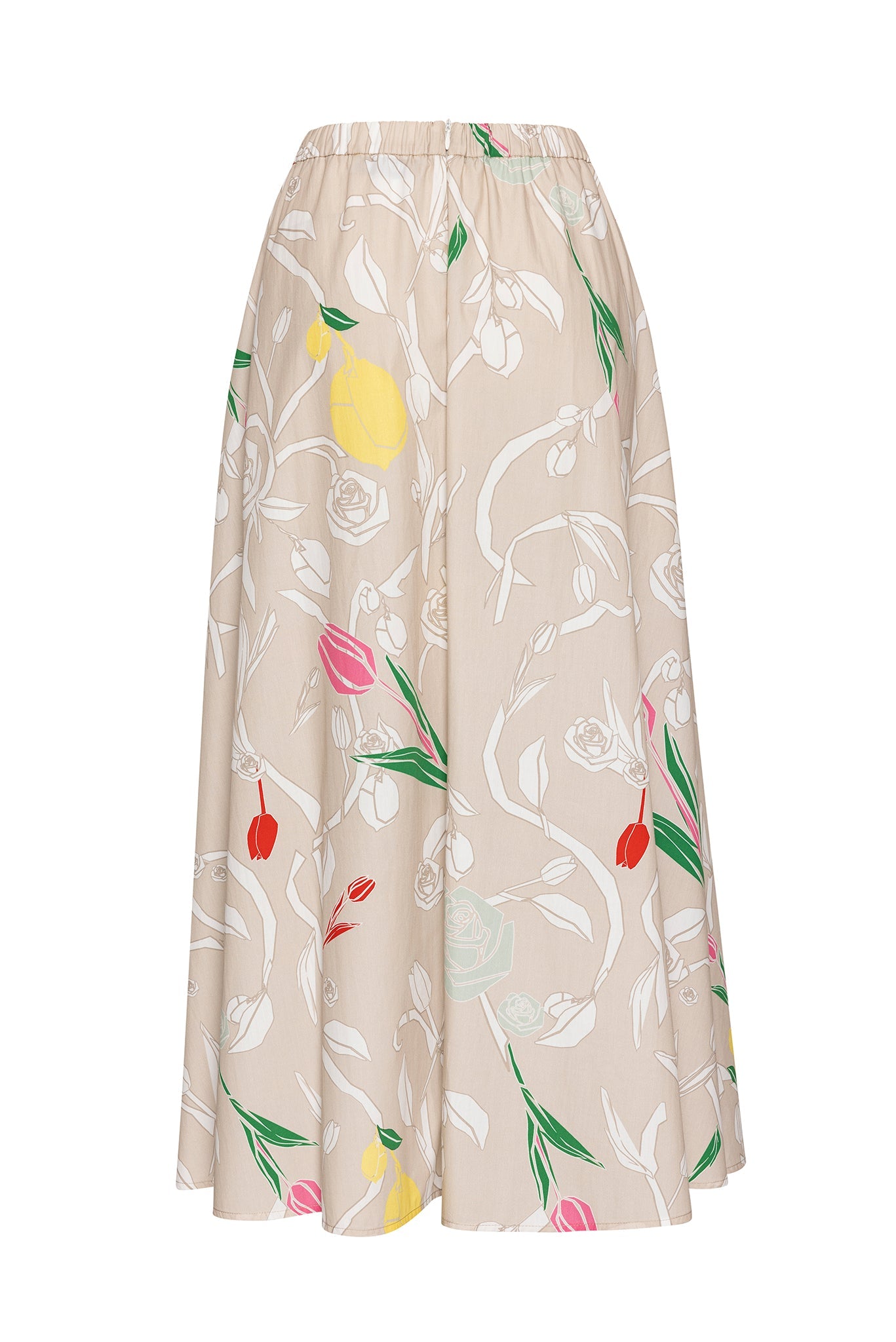SKIRT WITH PLEATS AND ELASTICATED WAISTBAND