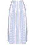 PLEATED SKIRT WITH CONTRAST FABRICS
