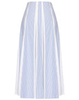 PLEATED SKIRT WITH CONTRAST FABRICS
