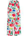 WIDE LEG VERMILION PANTS WITH PLEATS