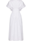 WHITE COTTON DRESS WITH NAZAR BEADS