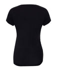 BLACK T-SHIRT WITH RUCHING