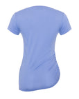 BLUE T-SHIRT WITH RUCHING