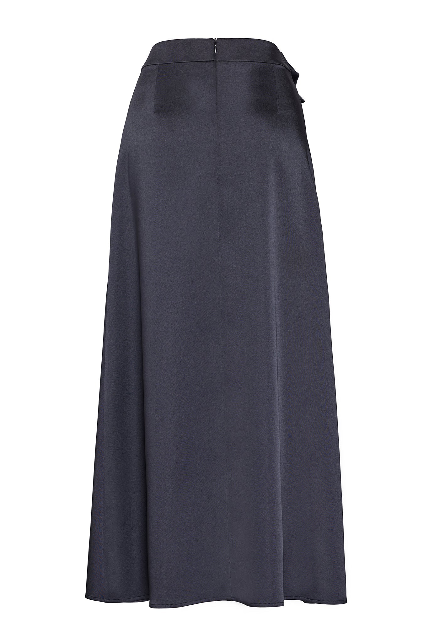 MIDI SKIRT WITH QUILTED ROSE EMBELLISHMENT
