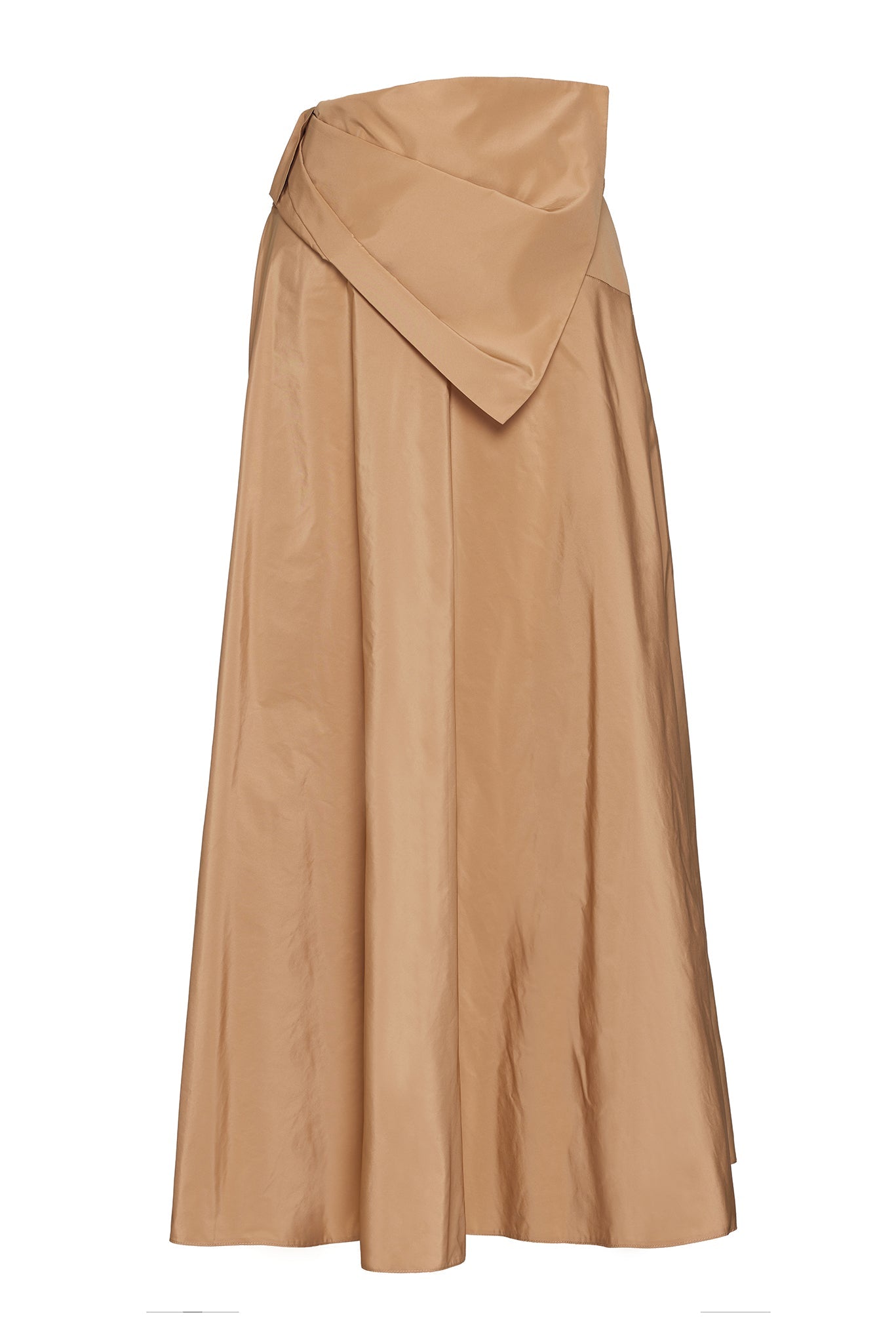 A-LINE MIDI SKIRT WITH A PLEATED BOW ON WAIST